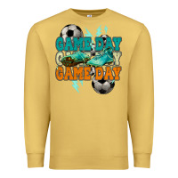 Antique Gold Game day lightning bolt soccer Premium Sweatshirt - HowdyJamesFarm