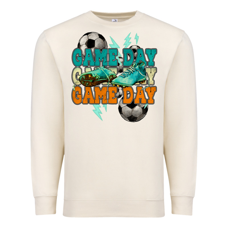Game Day Lightning Bolt Soccer Premium Sweatshirt by HowdyJamesFarm | Teevron