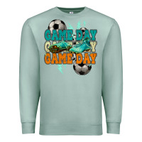 Seafoam Game day lightning bolt soccer Premium Sweatshirt - HowdyJamesFarm
