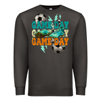 Smoke Game day lightning bolt soccer Premium Sweatshirt - HowdyJamesFarm