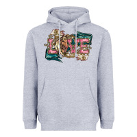 Heather Grey Love Horse Heavyweight Hoodie - HowdyJamesFarm