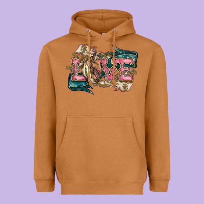 Love Horse Heavyweight Hoodie Designed By Howdyjamesfarm