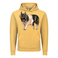 Vintage Mustard hampshire pig Vintage Hoodie - LillyAllenDesigns