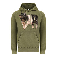 Vintage Olive hampshire pig Vintage Hoodie - LillyAllenDesigns