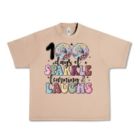 Burro 100 days of sparkle learning and laugh faux sequin Urban Heavy Tee - MaliasSmallBusiness