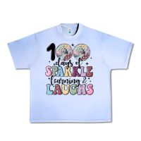 Grape Ice 100 days of sparkle learning and laugh faux sequin Urban Heavy Tee - MaliasSmallBusiness