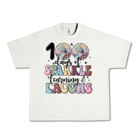 Pistachio 100 days of sparkle learning and laugh faux sequin Urban Heavy Tee - MaliasSmallBusiness