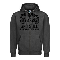 Charcoal Heather 10 Years And Still Enjoying The Ride Zipper Hoodie - Bettercallsaul
