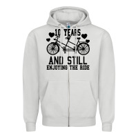 Dove Grey 10 Years And Still Enjoying The Ride Zipper Hoodie - Bettercallsaul