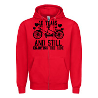 Red 10 Years And Still Enjoying The Ride Zipper Hoodie - Bettercallsaul
