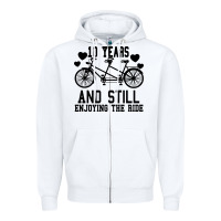 White 10 Years And Still Enjoying The Ride Zipper Hoodie - Bettercallsaul