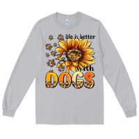 Moon Dust life is better with dogs sunflower Long Sleeve Tee - MaliasSmallBusiness