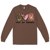 Chestnut peace love chihuahua Long Sleeve Tee - JahusDesignShop