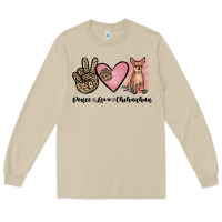 Mushroom peace love chihuahua Long Sleeve Tee - JahusDesignShop