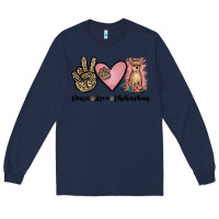 Navy peace love chihuahua Long Sleeve Tee - JahusDesignShop
