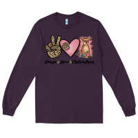 Plum peace love chihuahua Long Sleeve Tee - JahusDesignShop