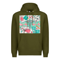 Army Green nurse medical equipment Premium Hoodie - TumblerDesignByShophia