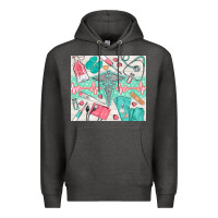 Charcoal Heather nurse medical equipment Premium Hoodie - TumblerDesignByShophia