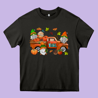 Fall Gnomes Truck Heavy Core Tee Designed By Adodesignshop
