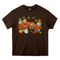 Chocolate Brown fall gnomes truck Heavy Core Tee - AdoDesignShop