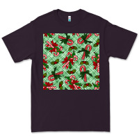Plum christmas candy cane seamless pattern Premium Tee - BundleAndBundleShop