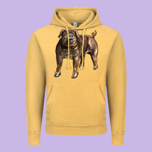 Duroc Pig Vintage Hoodie Designed By Lillyallendesigns