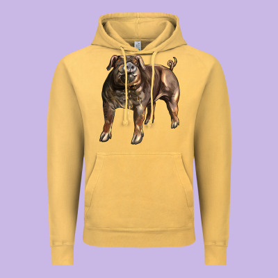 Duroc Pig Vintage Hoodie Designed By Lillyallendesigns