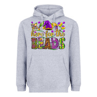 Heather Grey Here for the beads Heavyweight Hoodie - HowdyJamesFarm