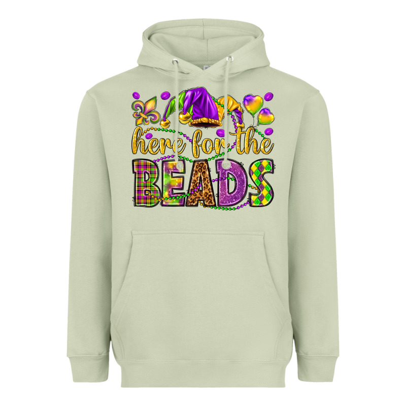 Here For The Beads Heavyweight Hoodie by HowdyJamesFarm | Teevron