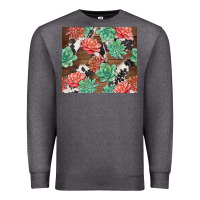 Charcoal Heather succulents and cowhide Premium Sweatshirt - TumblerDesignByShophia