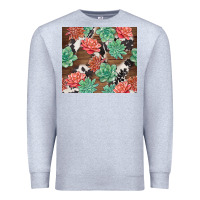 Heather Grey succulents and cowhide Premium Sweatshirt - TumblerDesignByShophia