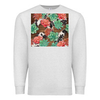 Oatmeal Heather succulents and cowhide Premium Sweatshirt - TumblerDesignByShophia