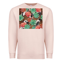 Pale Pink succulents and cowhide Premium Sweatshirt - TumblerDesignByShophia