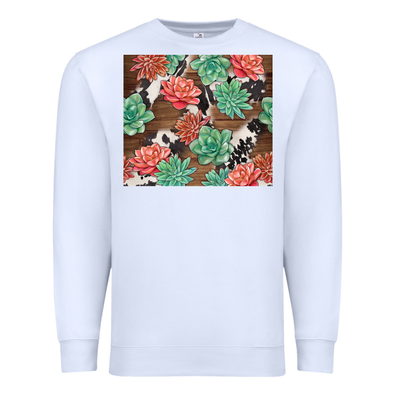 Succulents And Cowhide Premium Sweatshirt by TumblerDesignByShophia | Teevron