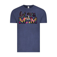 Vintage Denim hot mess mom messy bun Vintage Tee - JahusDesignShop