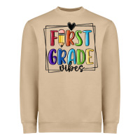 Mushroom 1st grade vibes Heavyweight Sweatshirt - MaliasSmallBusiness