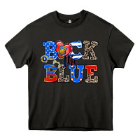 Asphalt back the blue Heavy Core Tee - AdoDesignShop