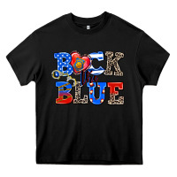 Black back the blue Heavy Core Tee - AdoDesignShop