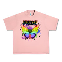 Salmon rainbow butterfly pride lgbtq Urban Heavy Tee - MaliasSmallBusiness