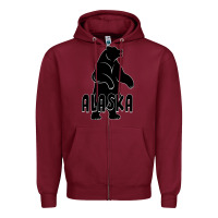 Burgundy Alaska Bear Zipper Hoodie - Bettercallsaul