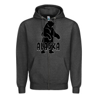 Charcoal Heather Alaska Bear Zipper Hoodie - Bettercallsaul