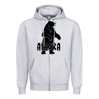 Heather Grey Alaska Bear Zipper Hoodie - Bettercallsaul