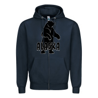 Navy Alaska Bear Zipper Hoodie - Bettercallsaul