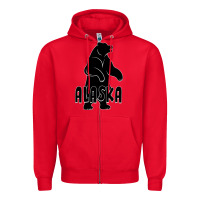 Red Alaska Bear Zipper Hoodie - Bettercallsaul