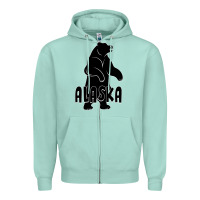 Seafoam Alaska Bear Zipper Hoodie - Bettercallsaul