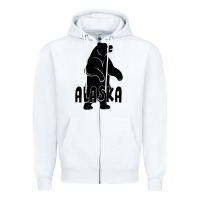 White Alaska Bear Zipper Hoodie - Bettercallsaul