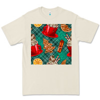 Christmas Hot Chocolate And Cookie Seamless Pattern Premium Tee | Teevron