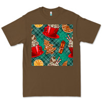Cacao christmas hot chocolate and cookie seamless pattern Premium Tee - BundleAndBundleShop
