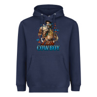 Navy Little Cowboy Midilli Horse kid boy Heavyweight Hoodie - HowdyJamesFarm