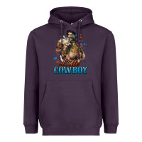 Plum Little Cowboy Midilli Horse kid boy Heavyweight Hoodie - HowdyJamesFarm
